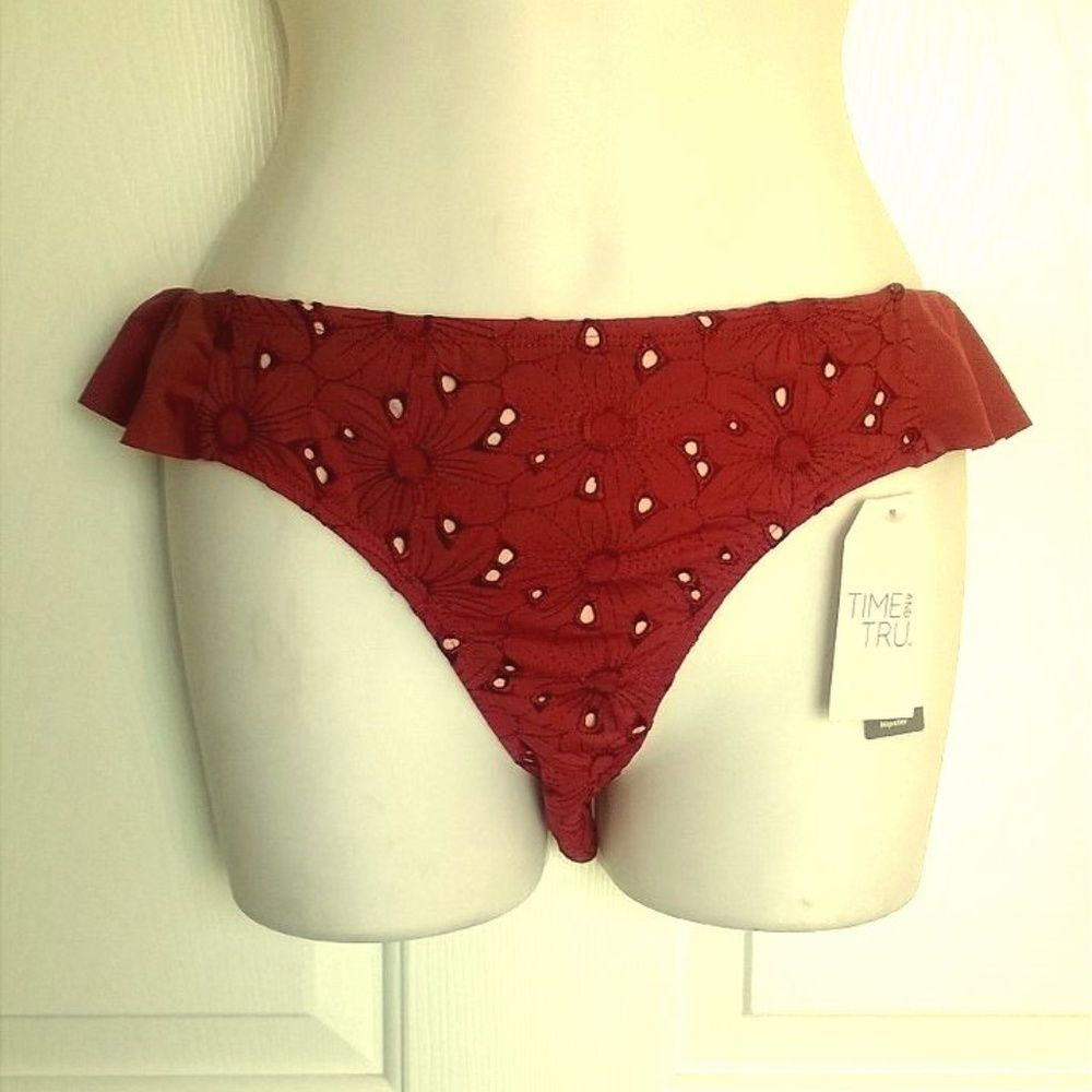 Womens Time and Tru Bathing Suit Bottom L